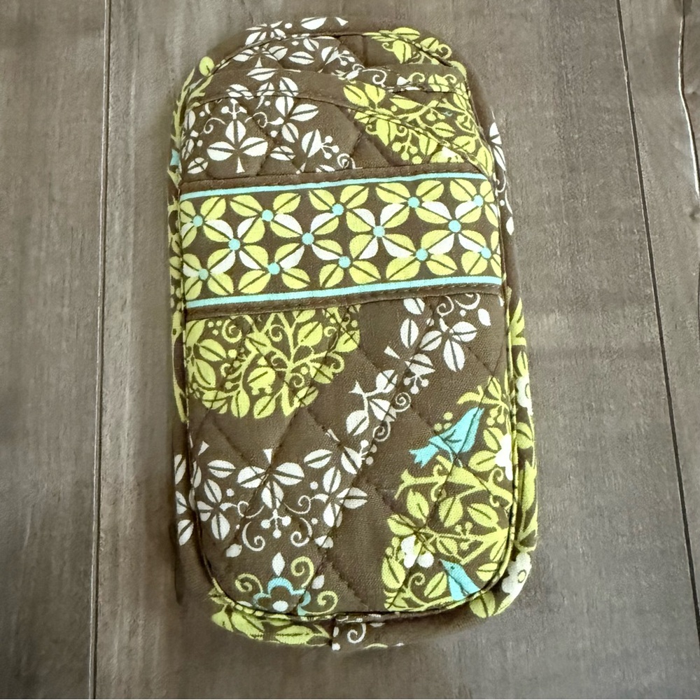 Vera Bradley Sitting in a Tree Glasses Case Neutral Paisley Floral Soft Quilted‎